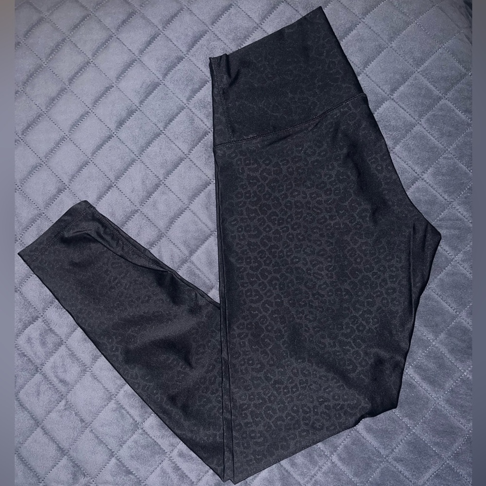 Black shiny leopard leggings - DYI size M